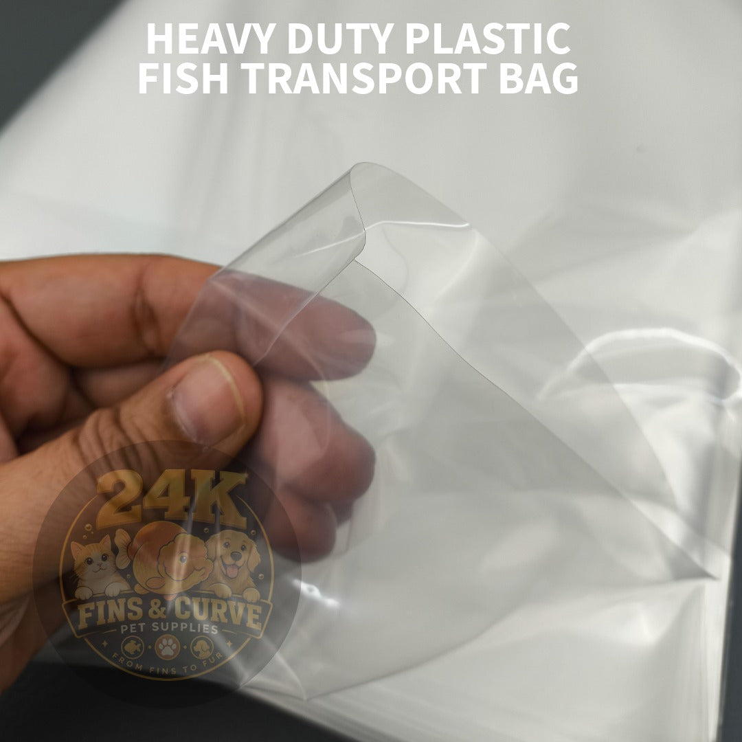 24K Heavy Duty Plastic Fish Transport Bag Clear Aquarium Fish Packing Bag