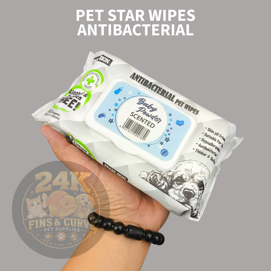 Fresh Skin Pet Wipes 80 Sheets 15x20cm Alcohol & Paraben Free