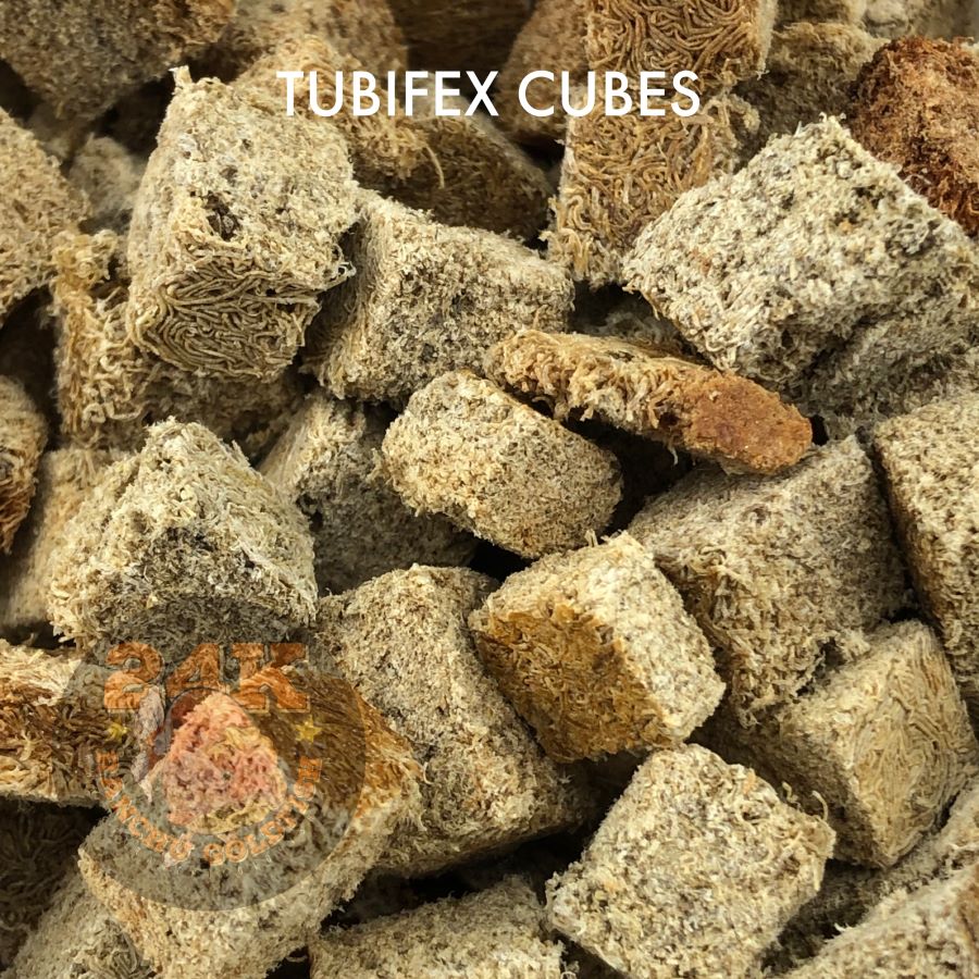 Tubifex Freeze-Dried Cubes Ready-to-Feed Fish Food for Aquatic Pets