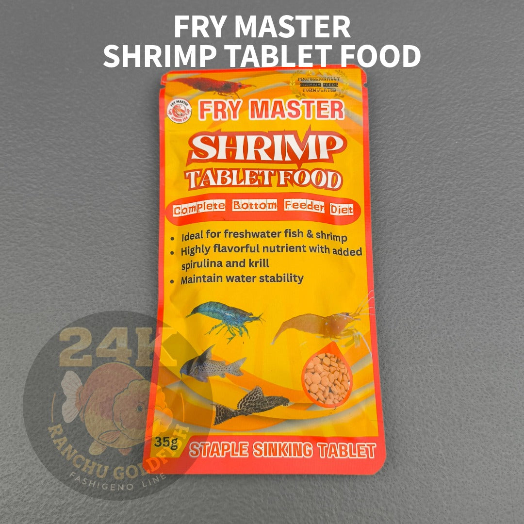FRY MASTER Shrimp Tablet Food 35g Sinking Tablets for Shrimp, Pleco, Corydoras & Bottom Feeder Fish