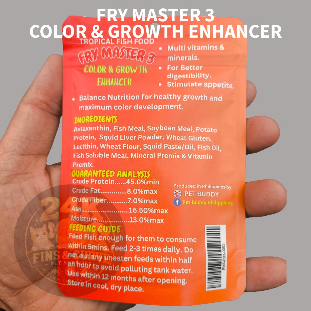 FRY MASTER 3 Micro Pellet Feed for Juvenile Fish Color Support Formula Sinking Type 50g