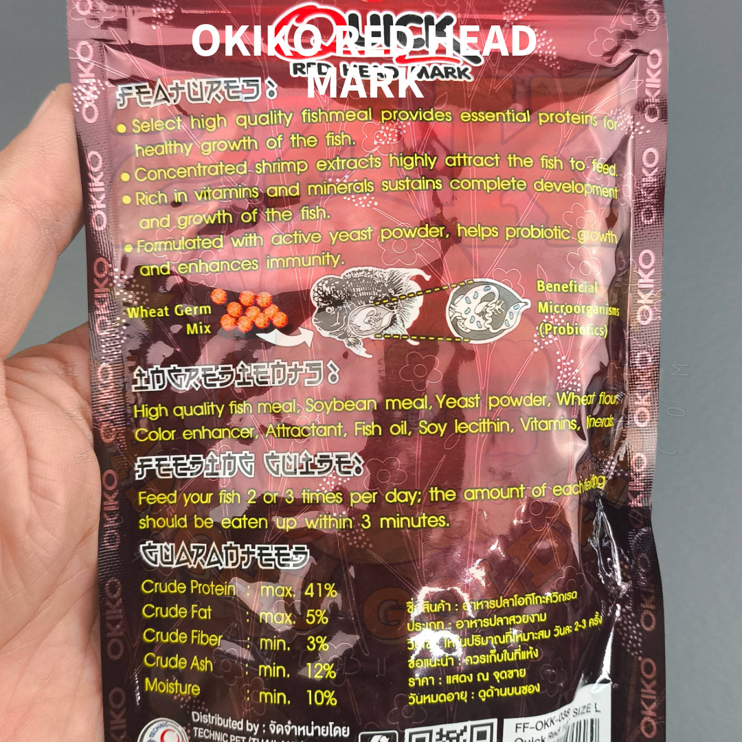 Okiko Quick Red Head Mark for Flowerhorn Original Thailand