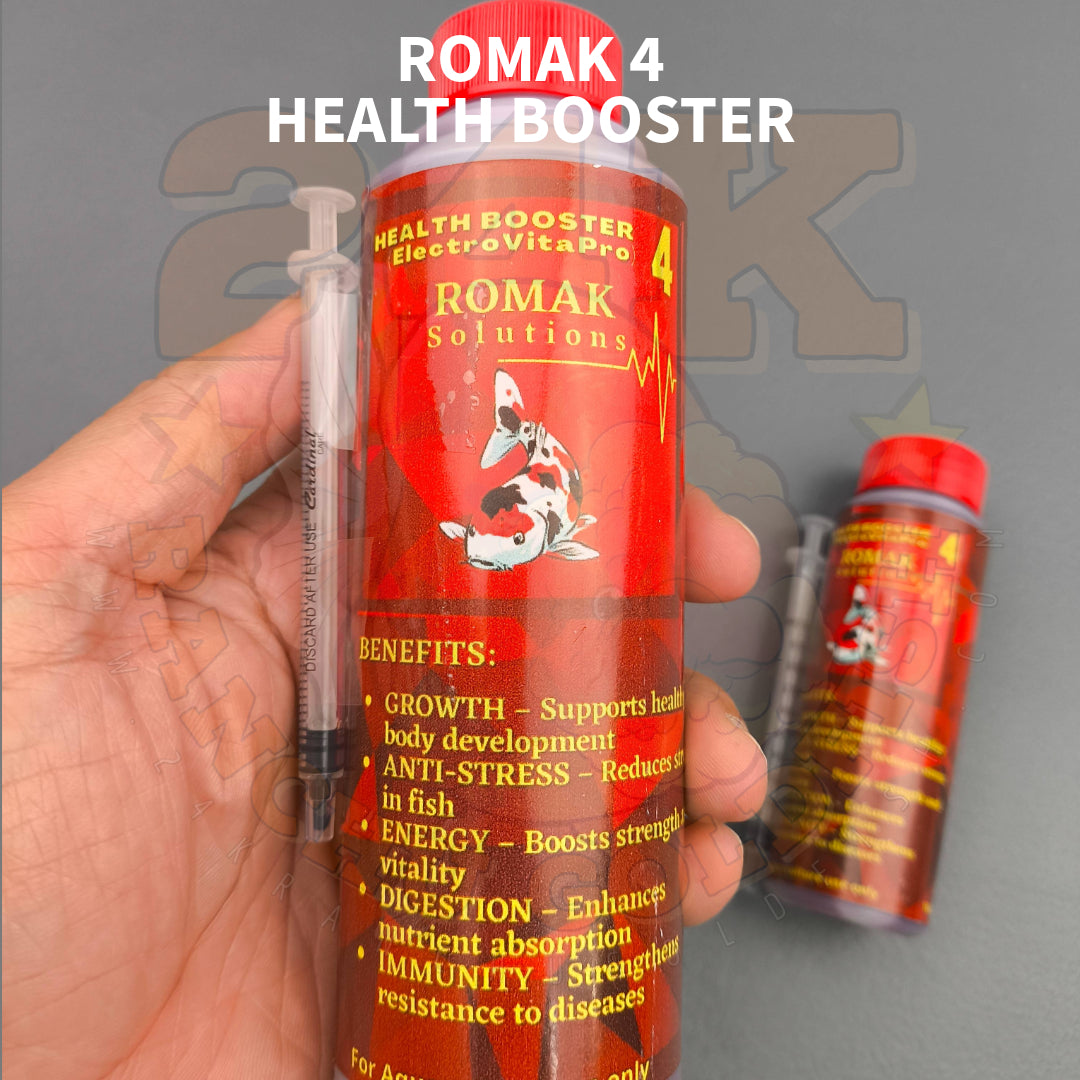Romak 4 Health Booster ElectroVitaPro Supplement for Pet Fish and Aquaculture