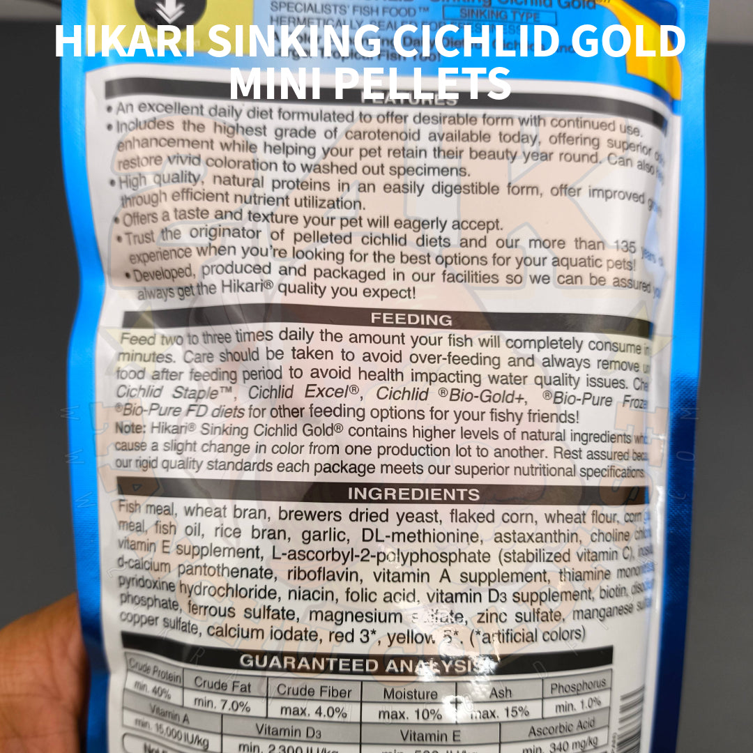 Hikari Cichlid Gold Mini Size Sinking Pellets For Cichlid And Larger Tropical Fish Original Japan