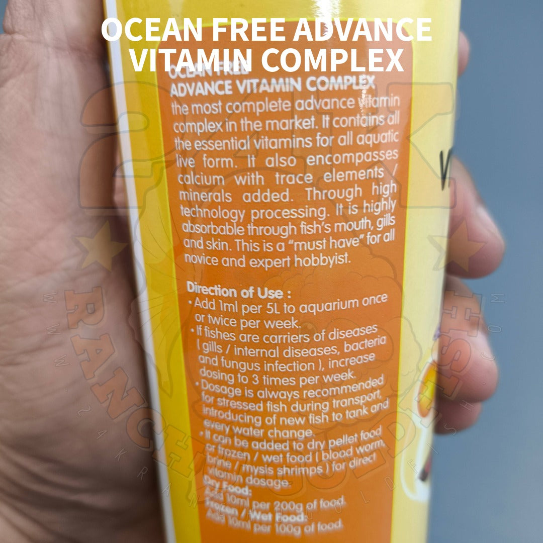 Ocean Free Advance Vitamin Complex For Ornamental Fish Goldfish Arowana Discus etc
