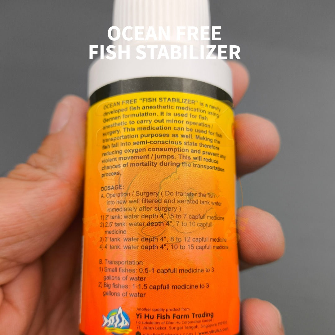 Ocean Free Fish Stabilizer Safe Fish Sedative for Transport/Surgery/Handling/Stress Control 100ml