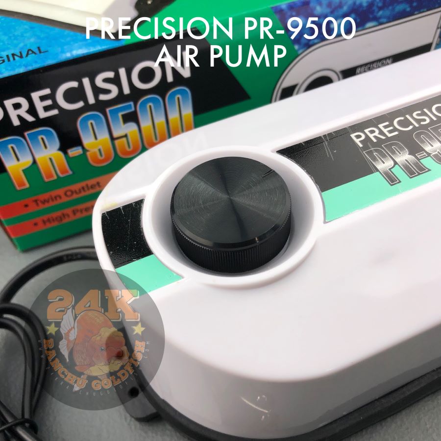 Precision PR-9500 Aquarium Air Pump Dual Outlet Variable Air Knob Control 6 Watts Heavy Duty Original