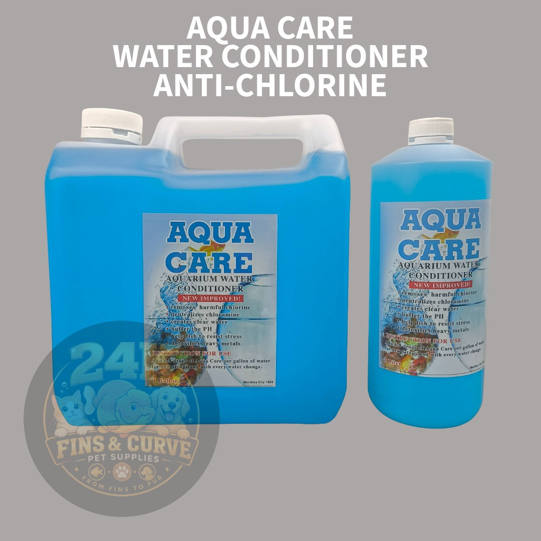 AQUA CARE Aquarium Water Conditioner Anti Chlorine Dechlorinator for Freshwater Fish 1L 1Gal