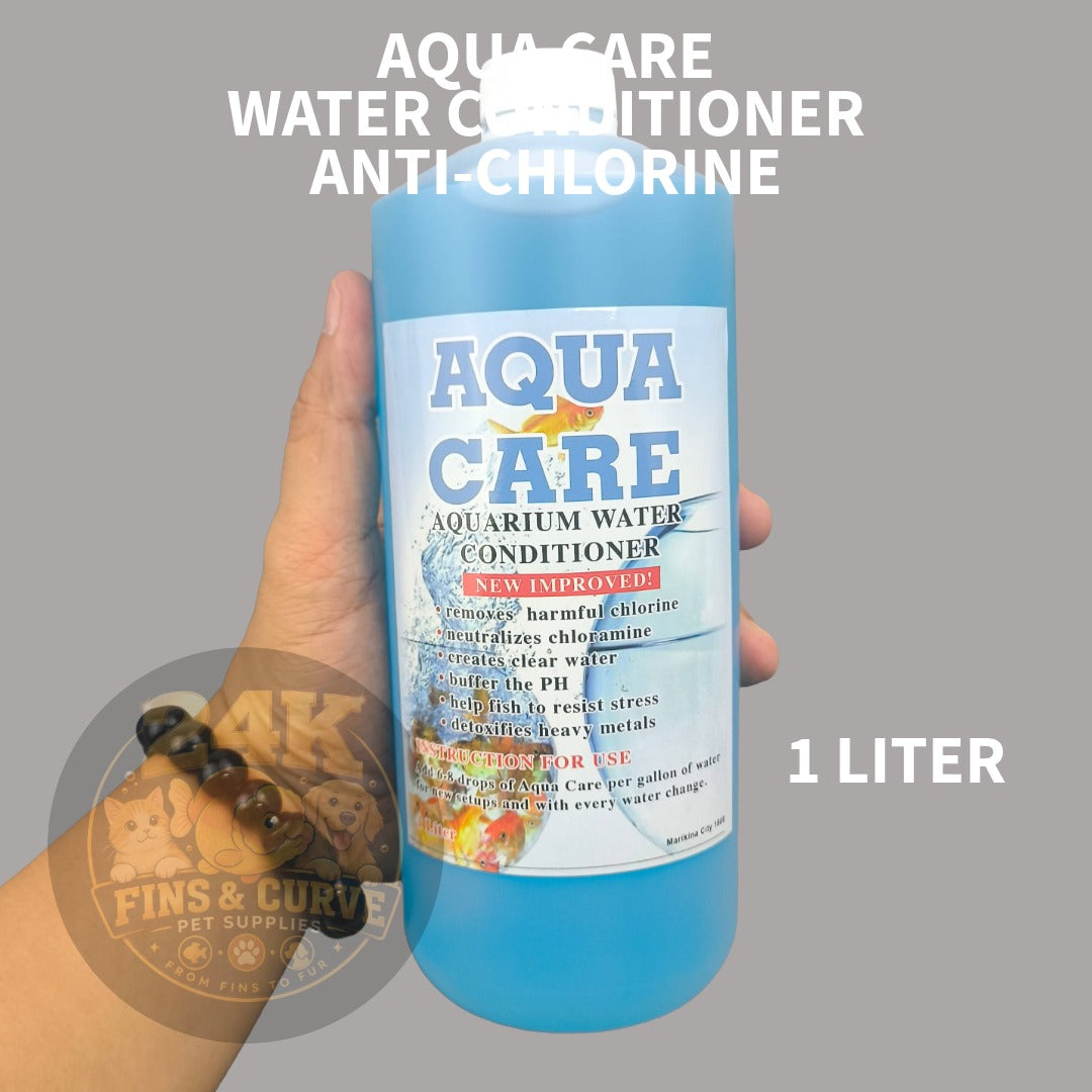 AQUA CARE Aquarium Water Conditioner Anti Chlorine Dechlorinator for Freshwater Fish 1L 1Gal