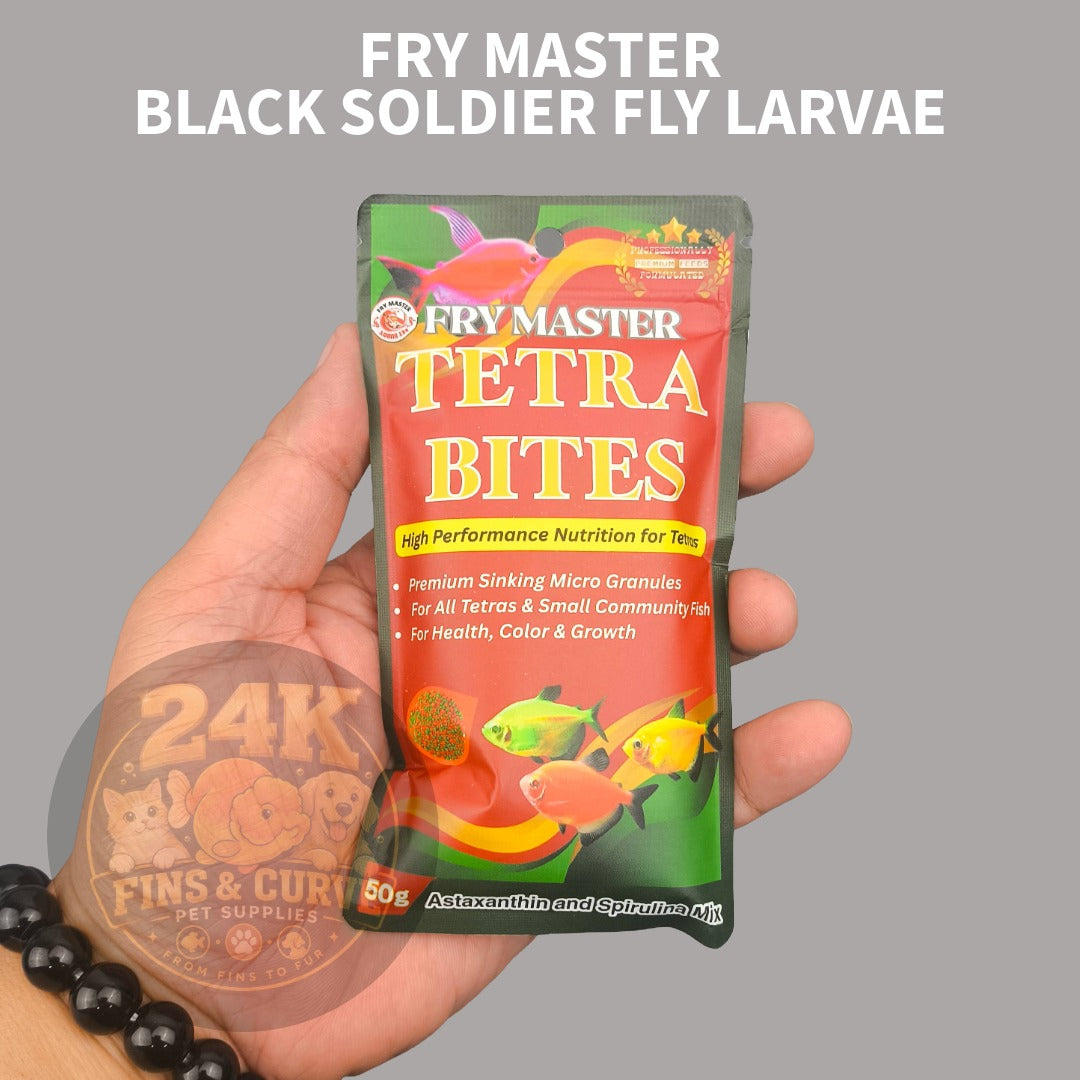 FRY MASTER Tetra Bites Sinking Micro Granule Fish Food for Neon Cardinal Ember Tetra