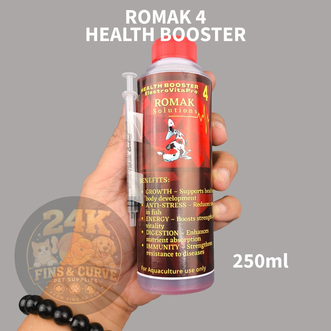 Romak 4 Health Booster ElectroVitaPro Supplement for Pet Fish and Aquaculture