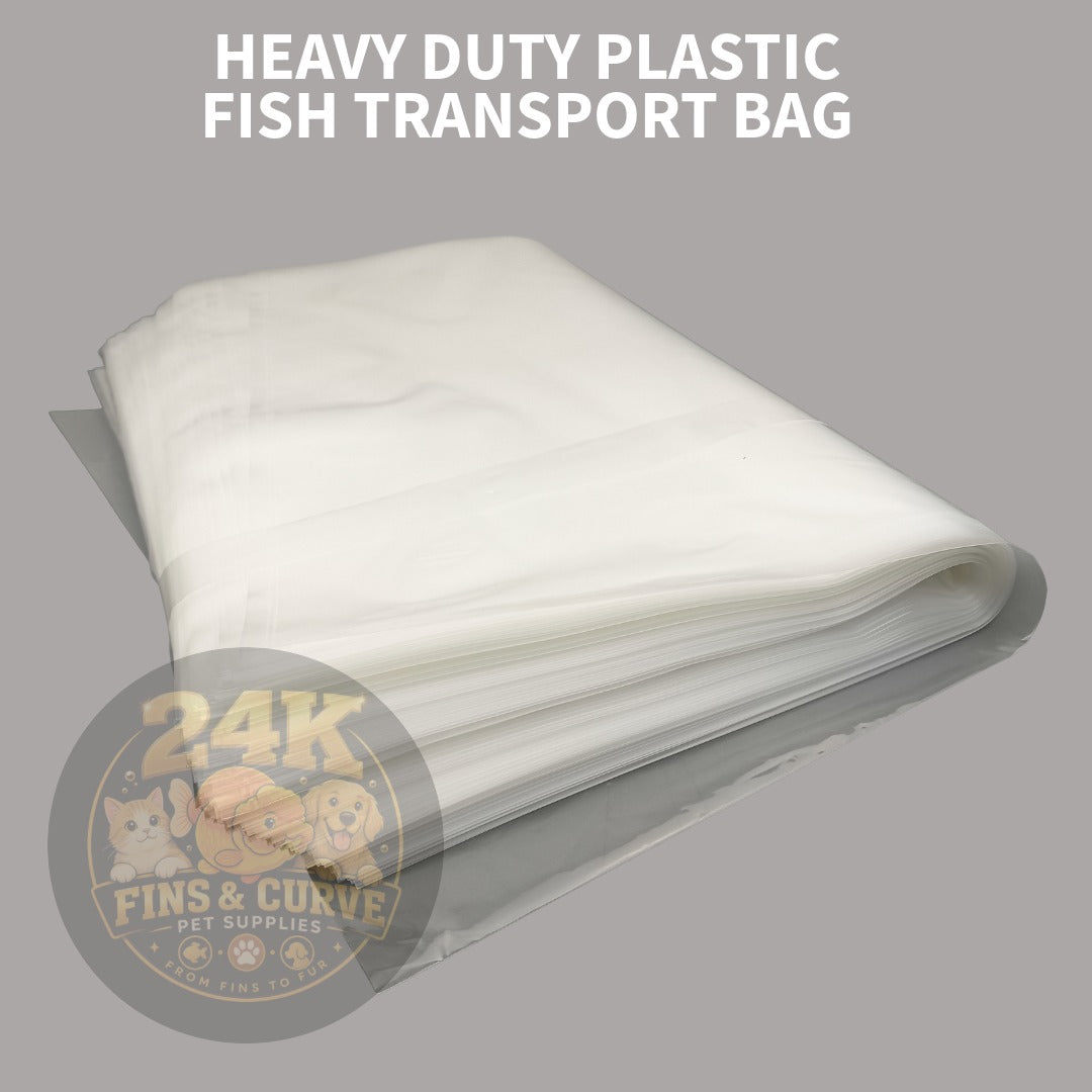 24K Heavy Duty Plastic Fish Transport Bag Clear Aquarium Fish Packing Bag