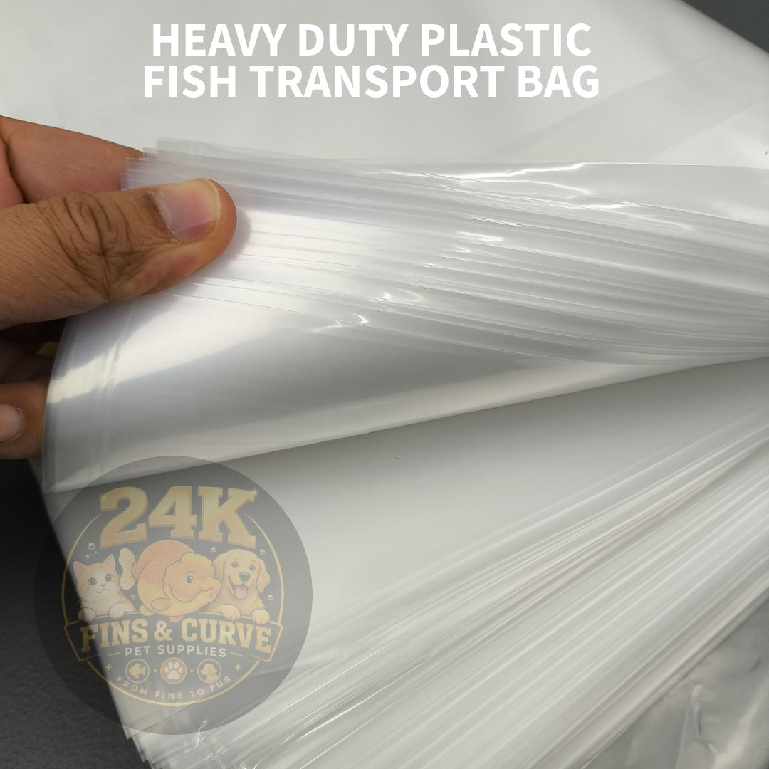 24K Heavy Duty Plastic Fish Transport Bag Clear Aquarium Fish Packing Bag