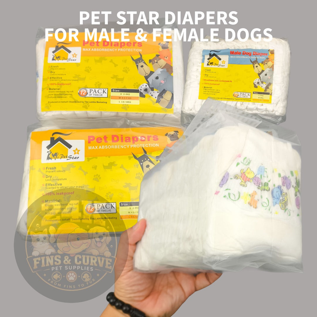 Pet Star Disposable Dog Diaper Male Belly Wrap & Female Diaper
