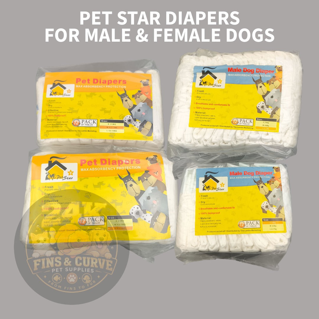 Pet Star Disposable Dog Diaper Male Belly Wrap & Female Diaper