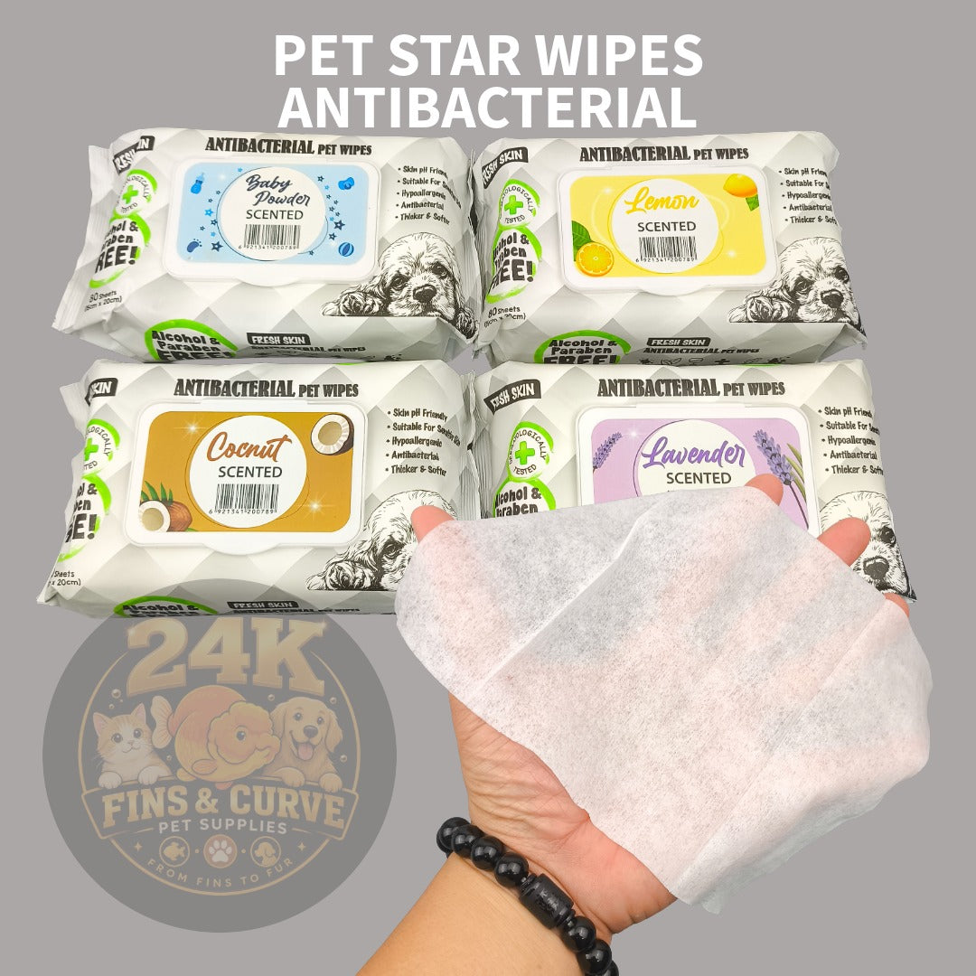 Fresh Skin Pet Wipes 80 Sheets 15x20cm Alcohol & Paraben Free