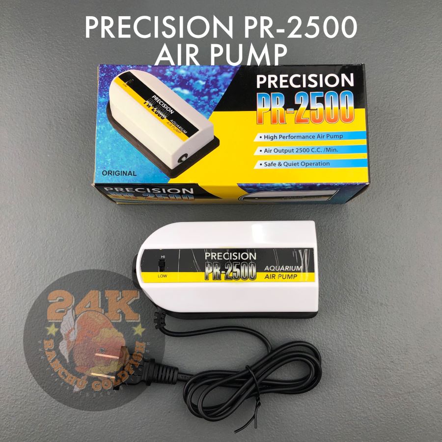 Precision PR-2500 Aquarium Air Pump Single Outlet 2 Speed Control 6 Watts Heavy Duty Original