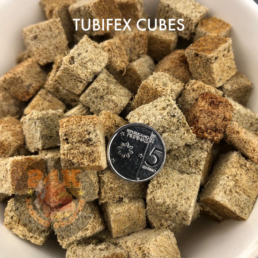 Tubifex Freeze-Dried Cubes Ready-to-Feed Fish Food for Aquatic Pets