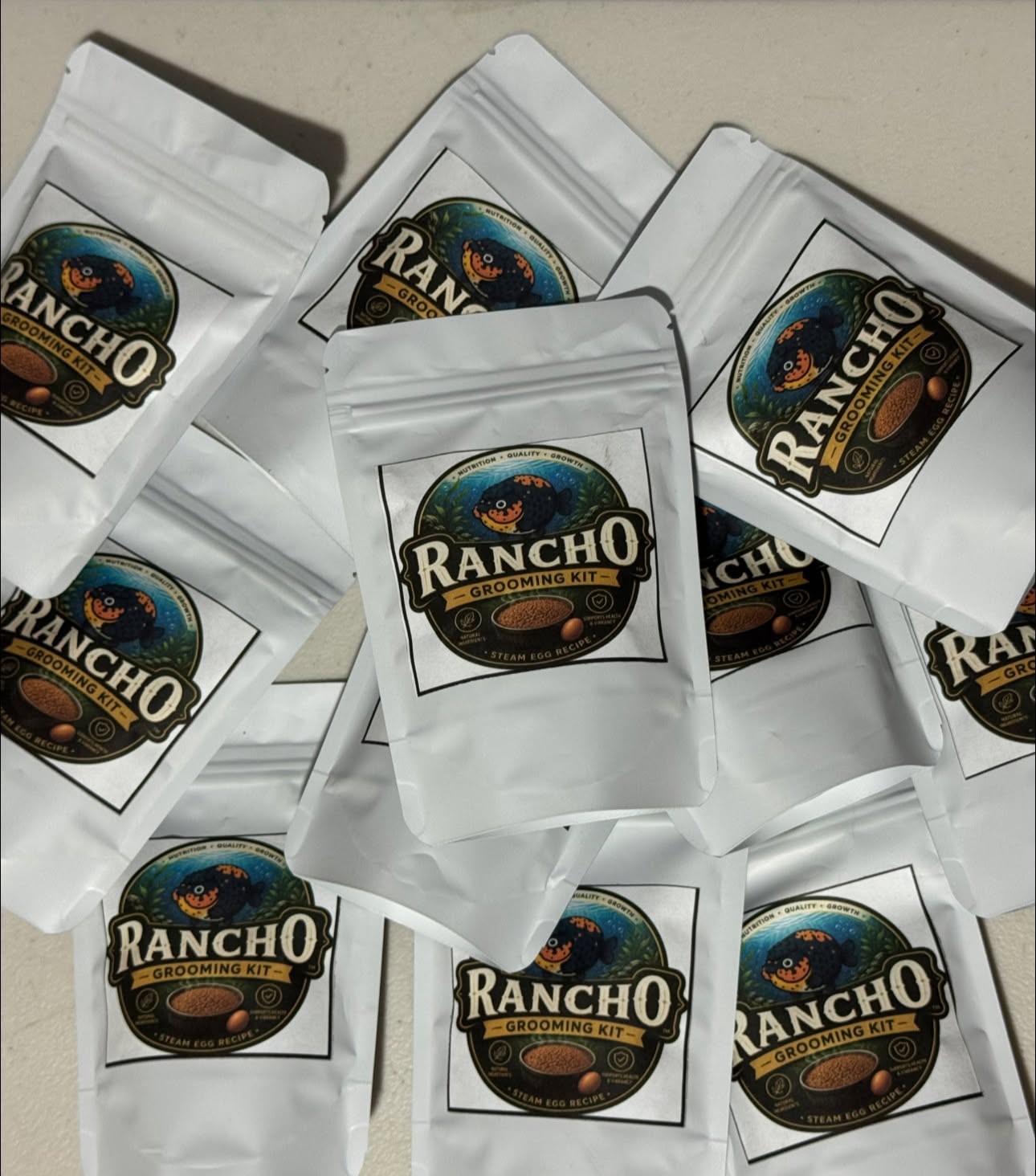 Rancho Boi Steamed Egg Recipe Mix for Ranchu Goldfish Homemade Fish Food Grooming Formula