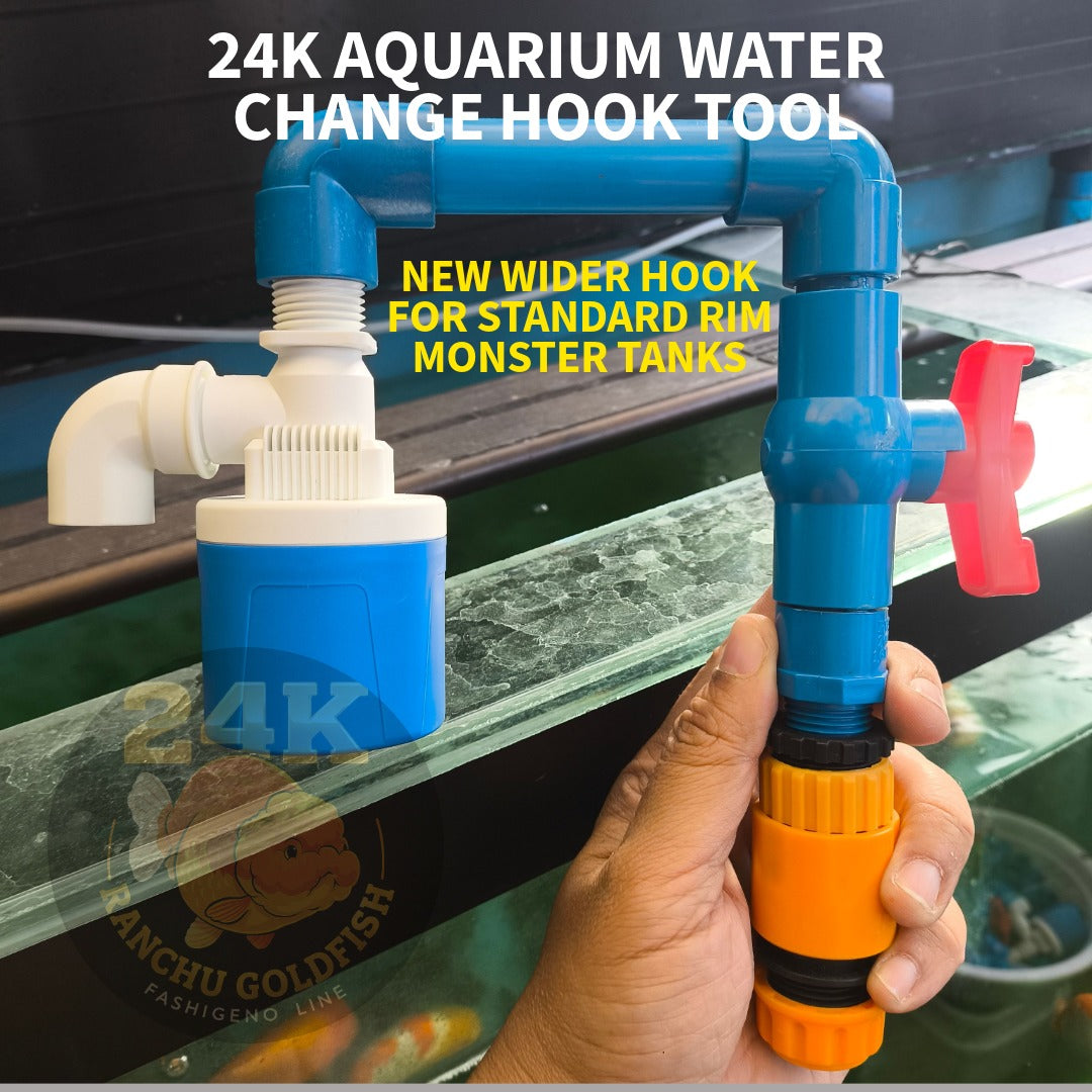 24K Aquarium Hook for Water Change with Anti-Overflow Hands & Spill Free Tool DIY