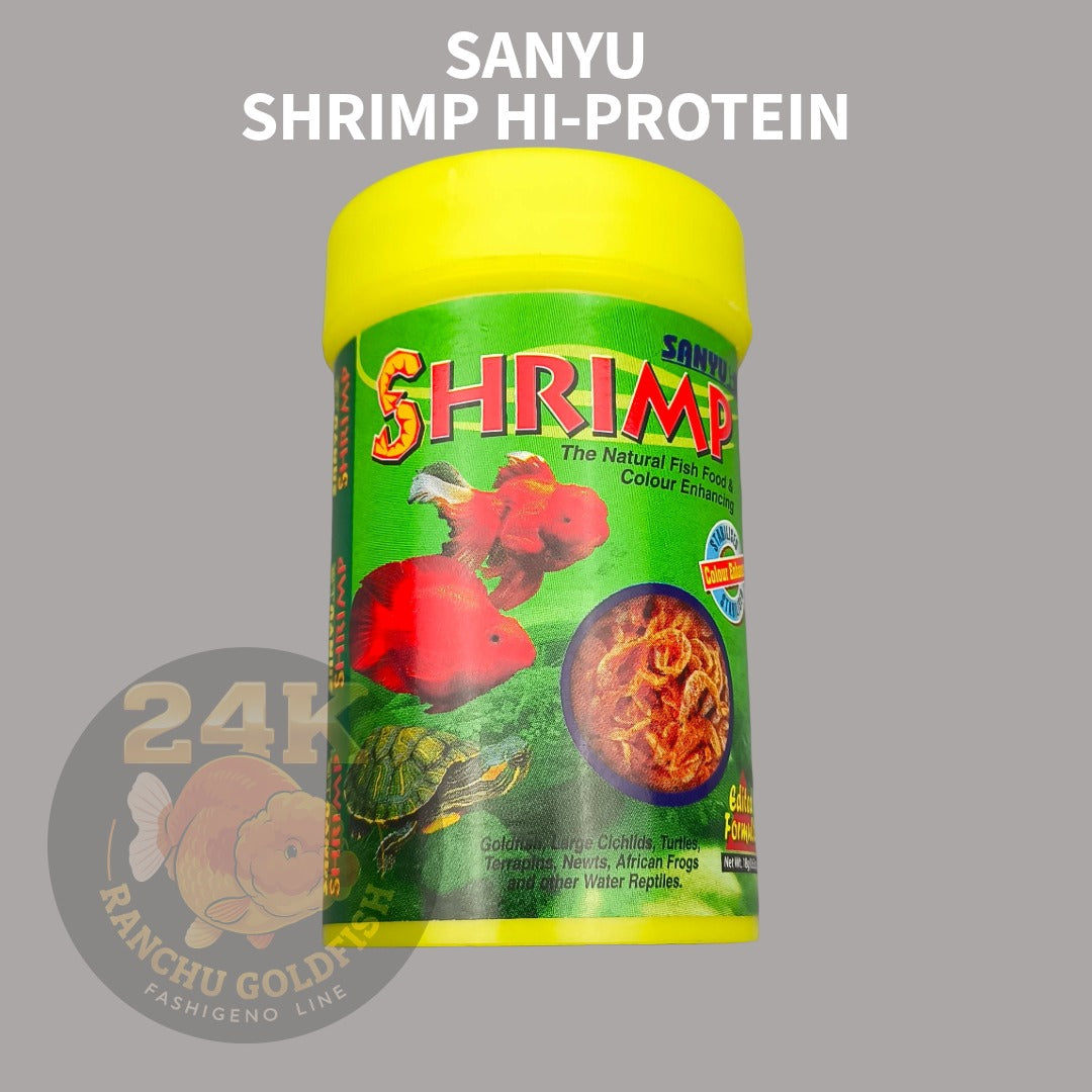SANYU Shrimp Hi-Protein Fish Food Natural Dried Shrimp for Goldfish, Cichlids, Turtles & Aquatic Pets Color Enhancing