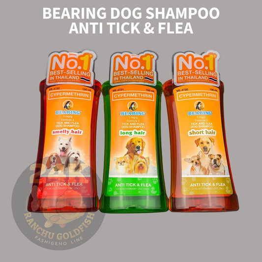 BEARING Dog Shampoo Anti Tick & Flea (Cypermethrin) for Long Hair, Short Hair & Smelly Coat Dogs