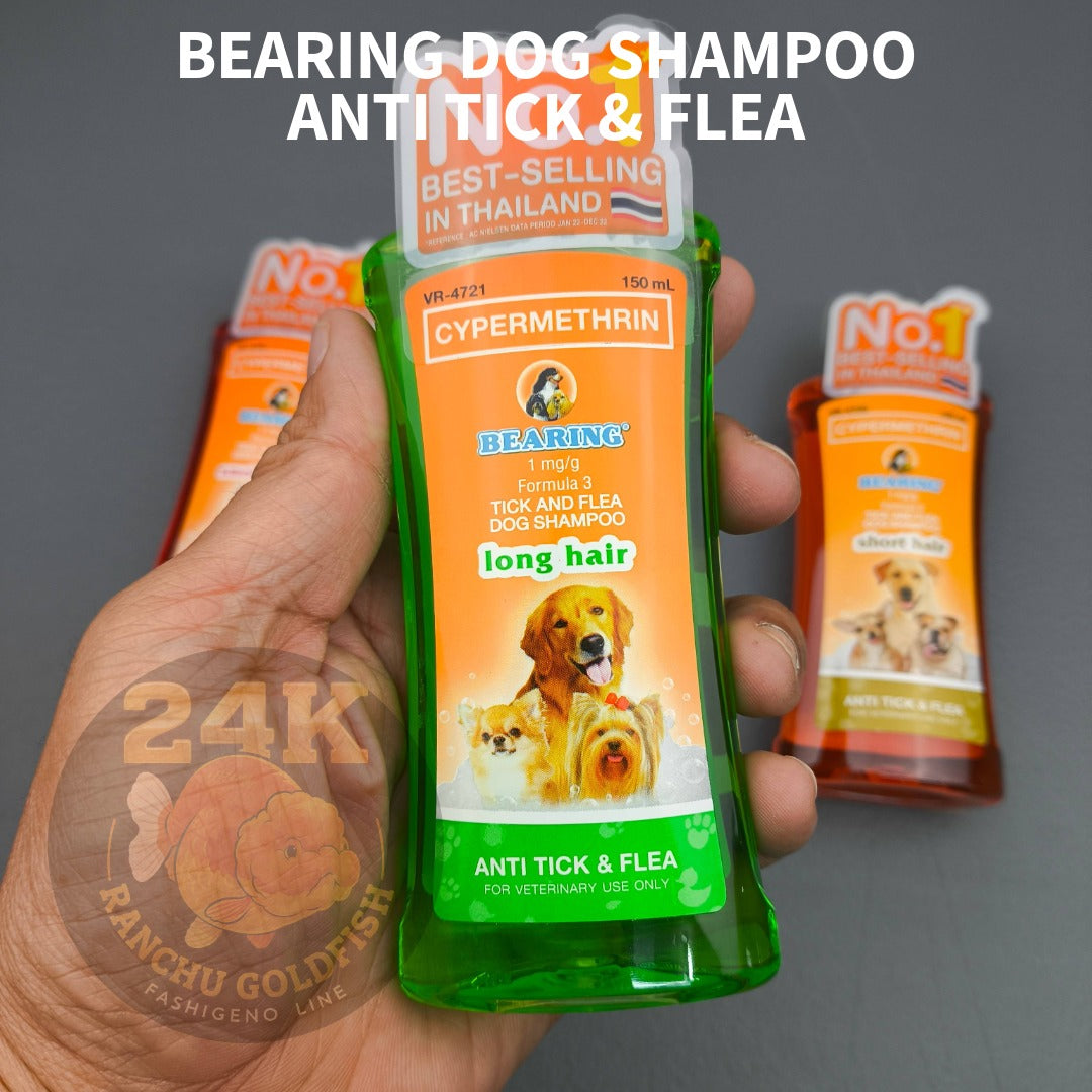 BEARING Dog Shampoo Anti Tick & Flea (Cypermethrin) for Long Hair, Short Hair & Smelly Coat Dogs