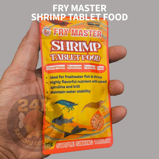 FRY MASTER Shrimp Tablet Food 35g Sinking Tablets for Shrimp, Pleco, Corydoras & Bottom Feeder Fish