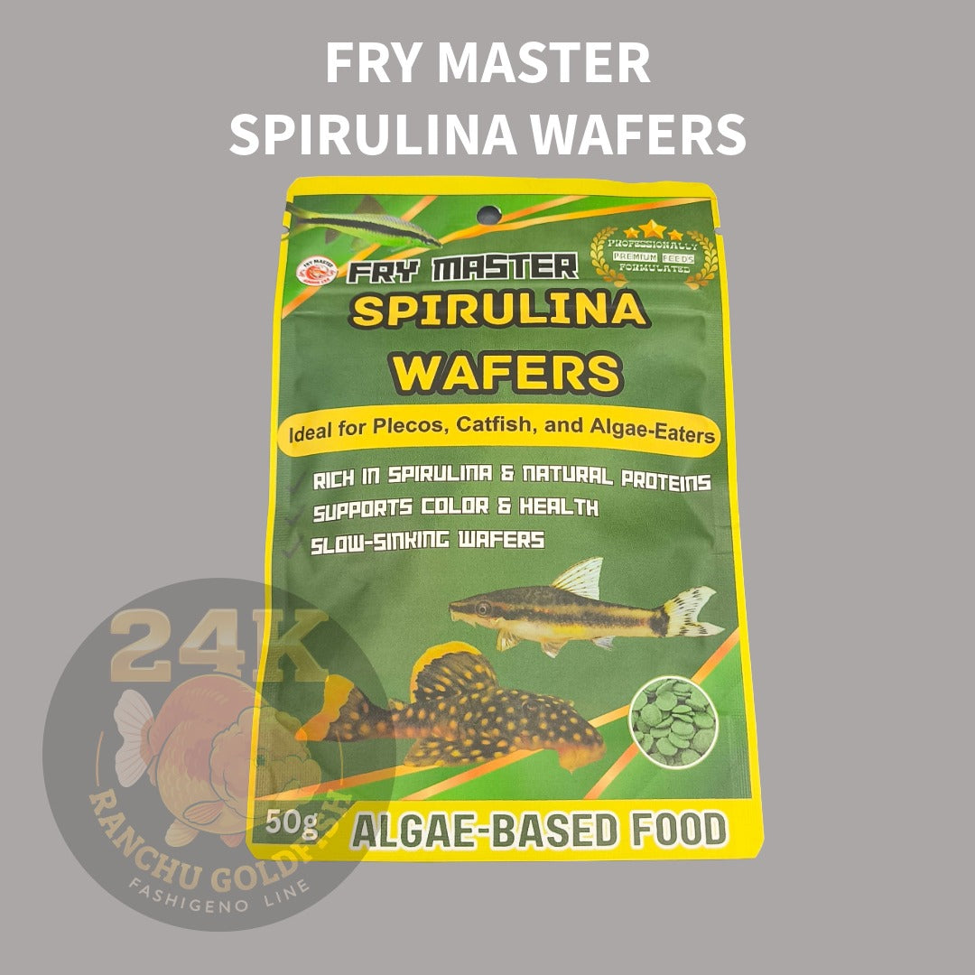 FRY MASTER Spirulina Wafers 50g Algae Wafer Food for Pleco, Catfish & Bottom Feeders Slow Sinking Fish Food