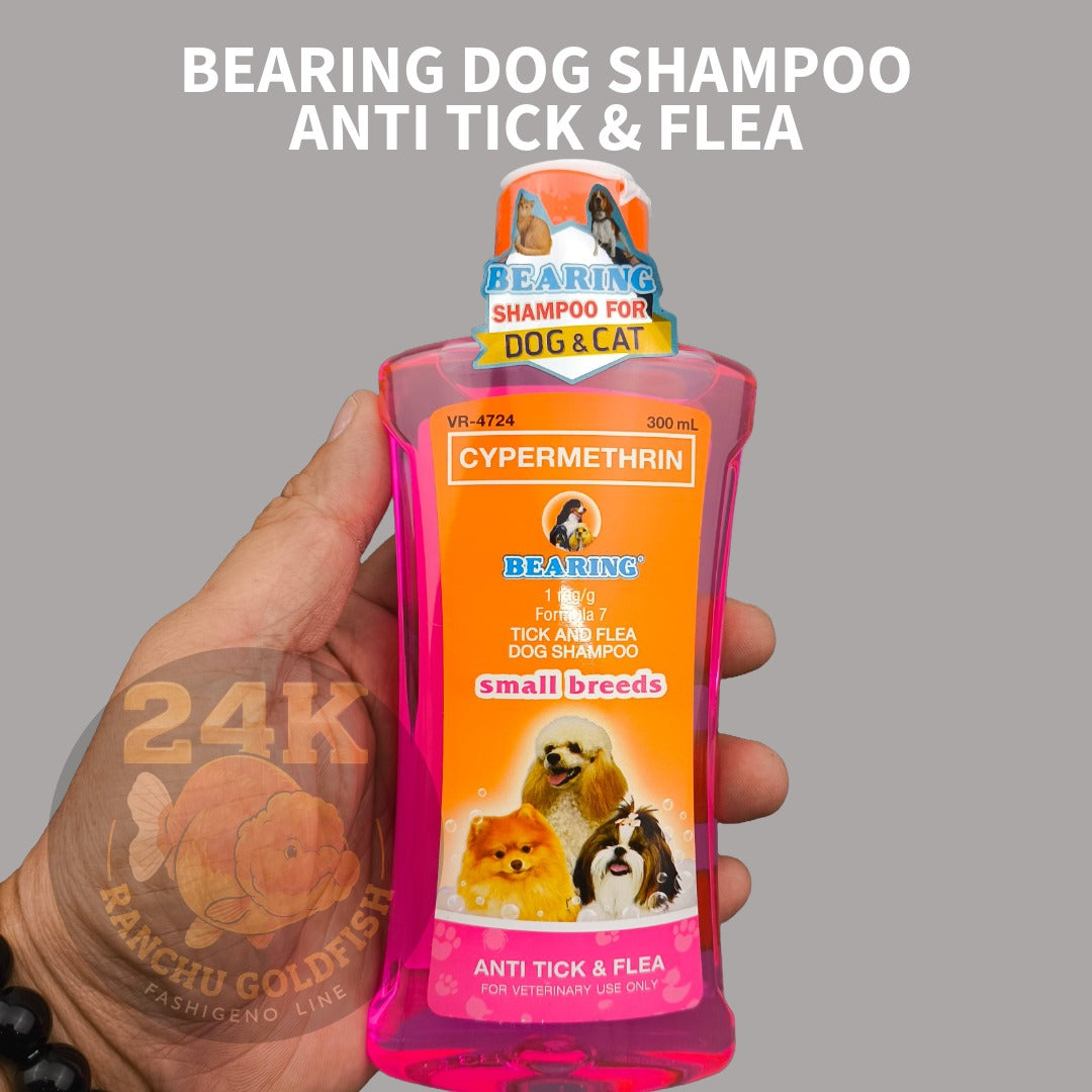 BEARING Dog Shampoo Anti Tick & Flea (Cypermethrin) for Long Hair, Short Hair & Smelly Coat Dogs