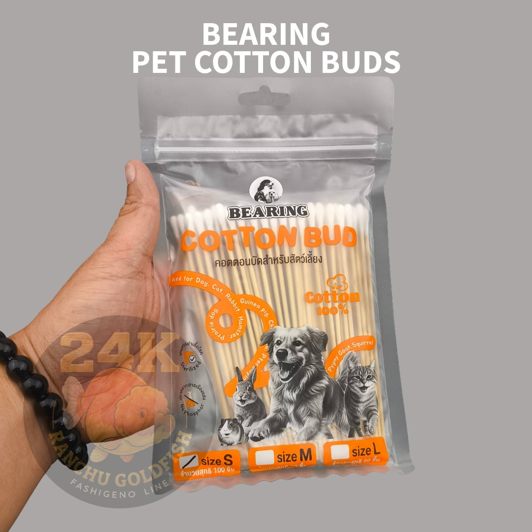 BEARING Pet Cotton Buds 100 PCS Dog & Cat Ear Cleaning Swabs Pet Grooming Cotton Tips