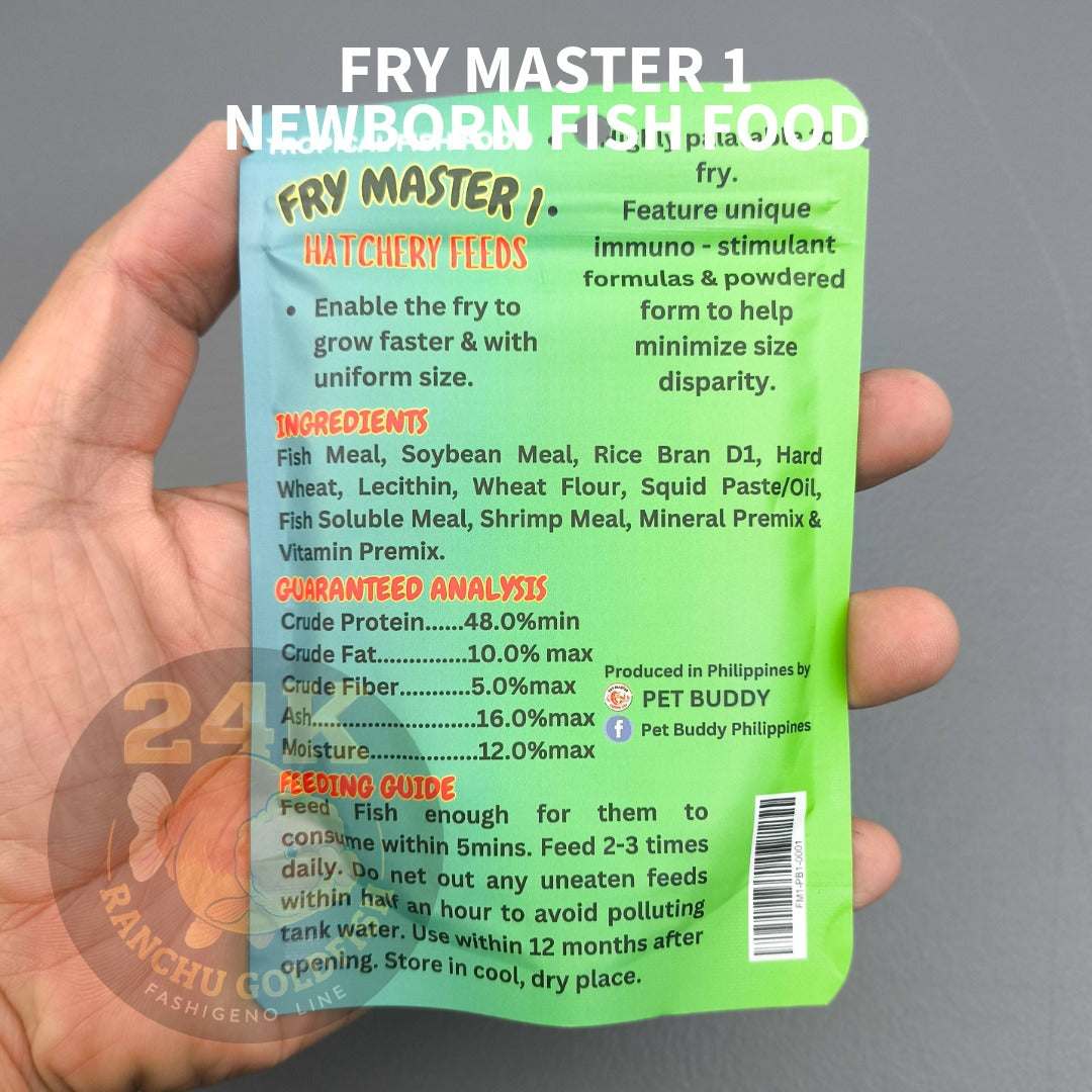 FRY MASTER 1 Newborn Fish Food 50g Powder Feed for Fry Goldfish Betta Guppy Starter Diet