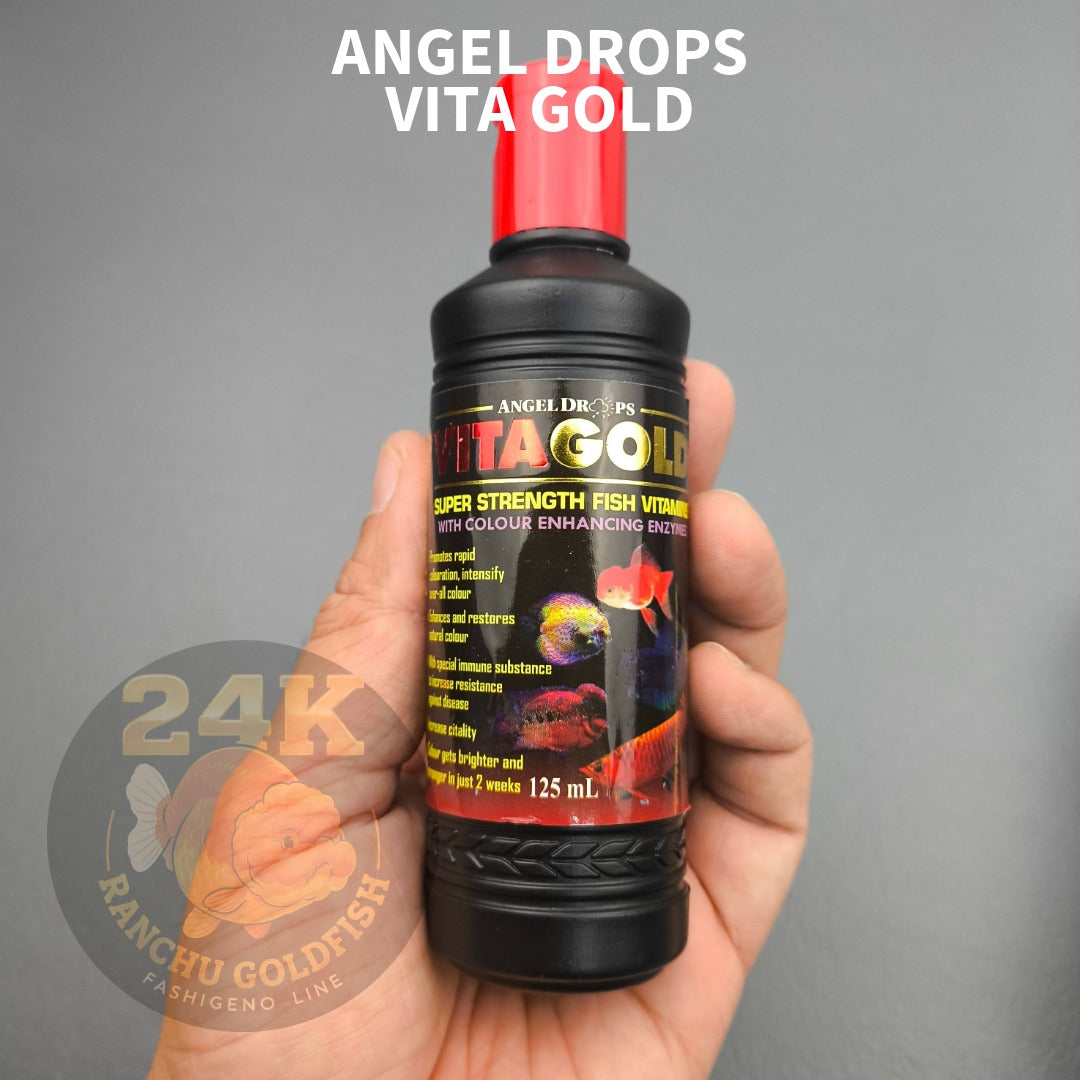 Angel Drops Vita Gold Fish Vitamins 125mL Color Enhancer for Aquarium Freshwater Fish
