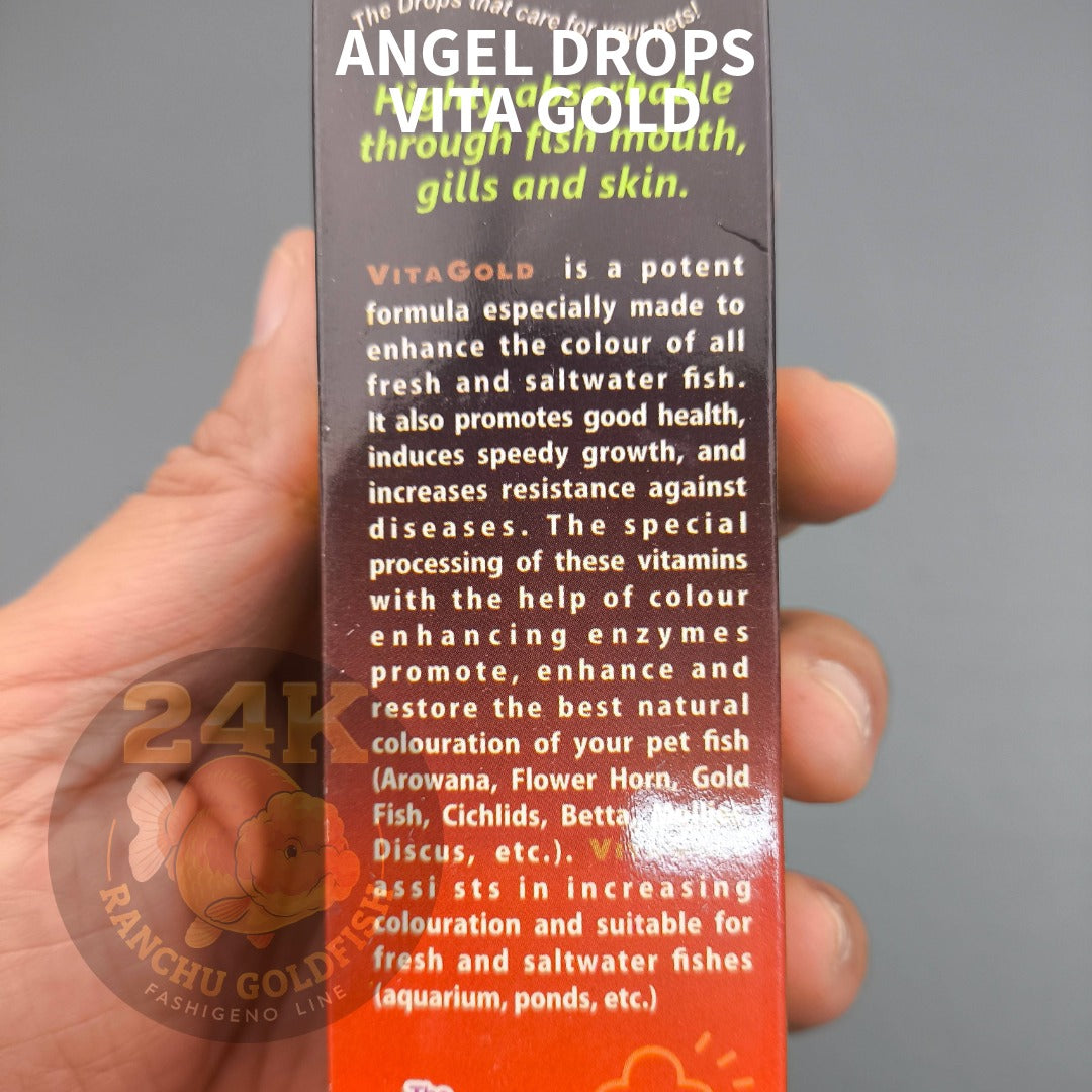 Angel Drops Vita Gold Fish Vitamins 125mL Color Enhancer for Aquarium Freshwater Fish