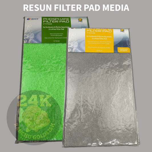 Resun Aquarium Filter Pad Media 25x45cm Phosphate & Nitrate Removal Cut-to-Size Filter Mat for Fish Tank