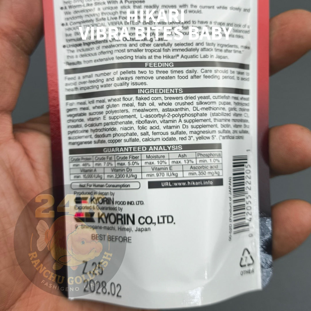 Hikari Tropical Vibra Bites Baby For Tropical Fish Who Prefer Live Foods Original Japan