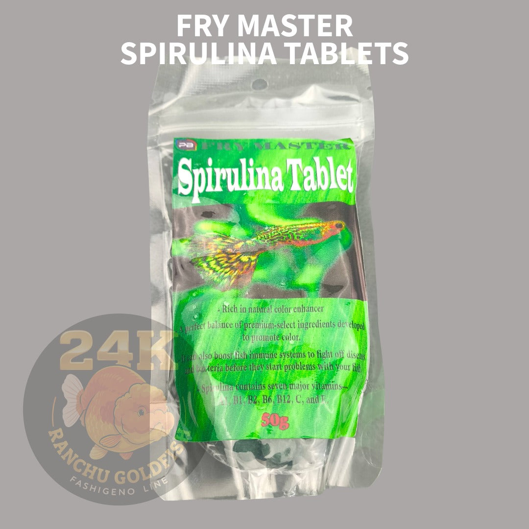 FRY MASTER Spirulina Tablets 50g Algae Tablet Food for Pleco, Catfish & Bottom Feeders Slow Sinking Fish Food