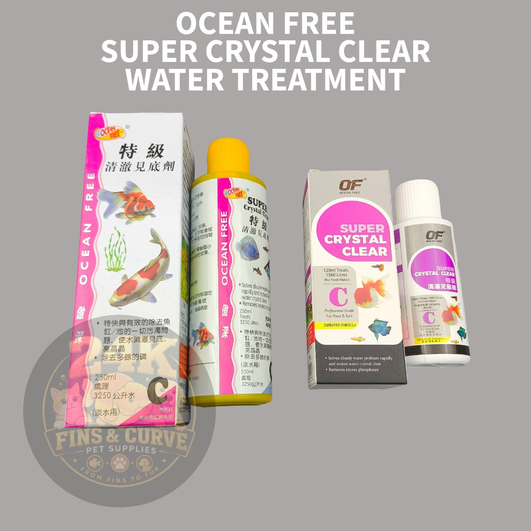 Ocean Free Super Crystal Clear Water Clarifier Aquarium Pond Water Conditioner 120ml 250ml