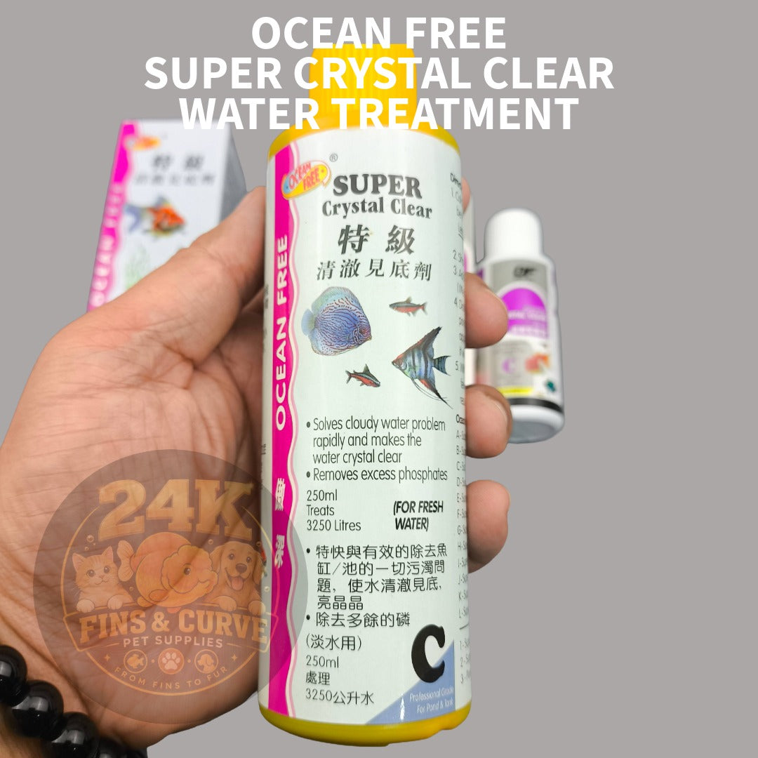 Ocean Free Super Crystal Clear Water Clarifier Aquarium Pond Water Conditioner 120ml 250ml