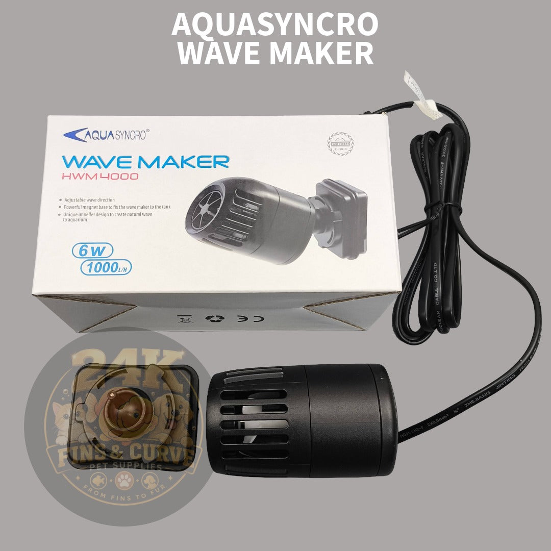 AQUASYNCRO Wave Maker HWM4000 Aquarium Water Circulation Pump Magnetic Mount 1000L/H 6W