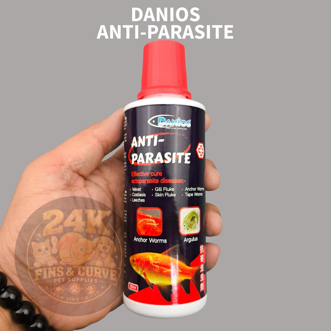 DANIOS Anti-Parasite Aquarium Water Care Solution for Ornamental Fish 110ml 230ml