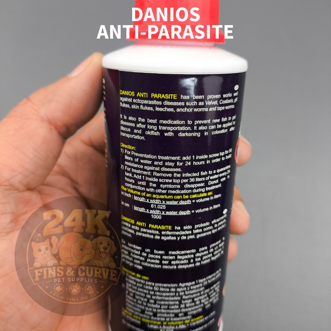 DANIOS Anti-Parasite Aquarium Water Care Solution for Ornamental Fish 110ml 230ml