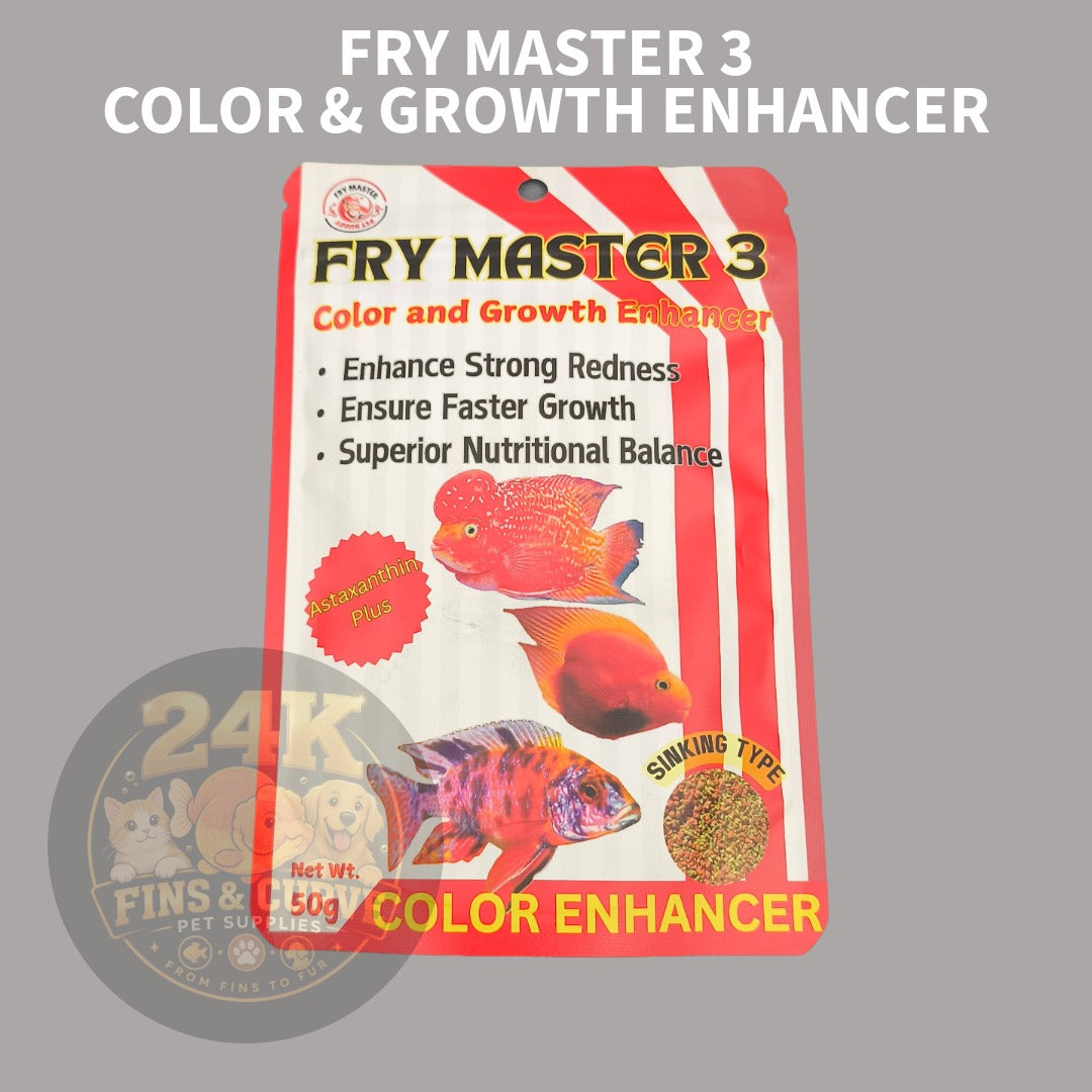 FRY MASTER 3 Micro Pellet Feed for Juvenile Fish Color Support Formula Sinking Type 50g