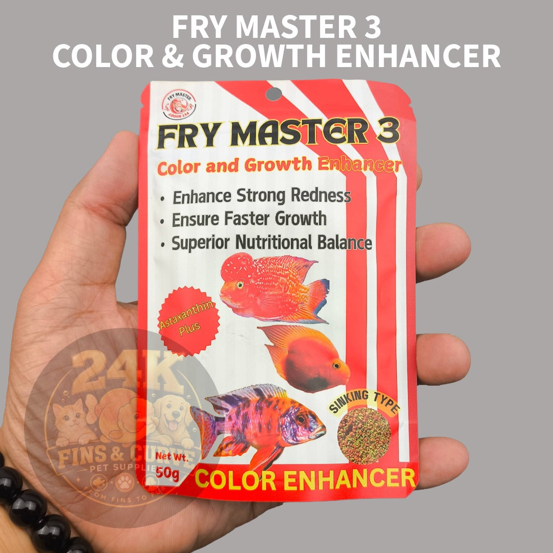 FRY MASTER 3 Micro Pellet Feed for Juvenile Fish Color Support Formula Sinking Type 50g