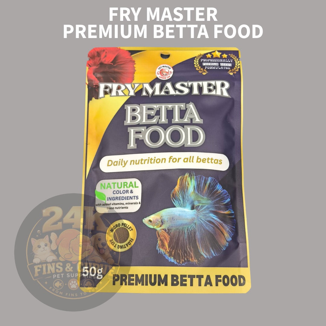 FRY MASTER Premium Betta Food Micro Pellet Daily Feed for Betta Fish Natural Formula 50g