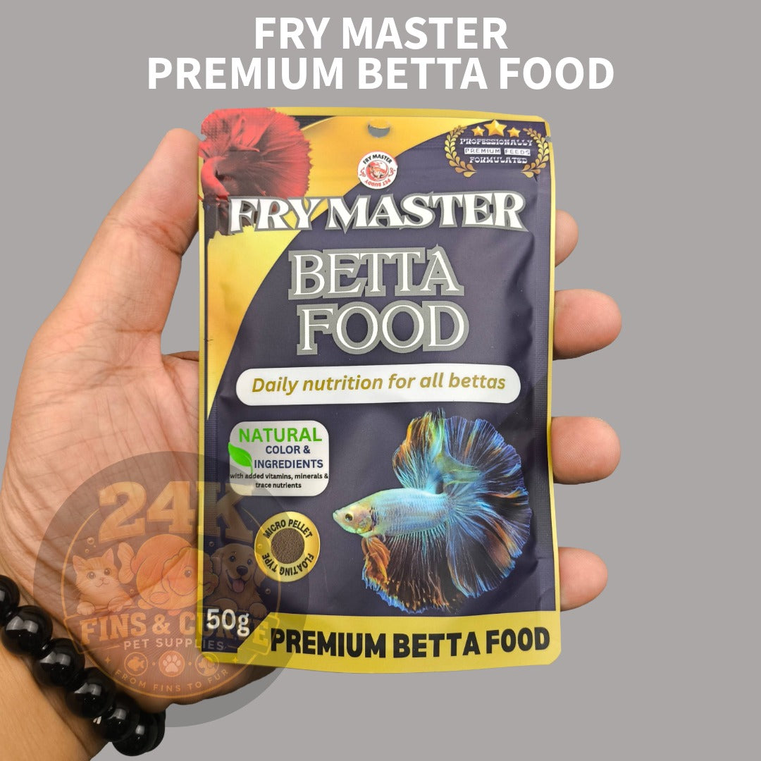 FRY MASTER Premium Betta Food Micro Pellet Daily Feed for Betta Fish Natural Formula 50g