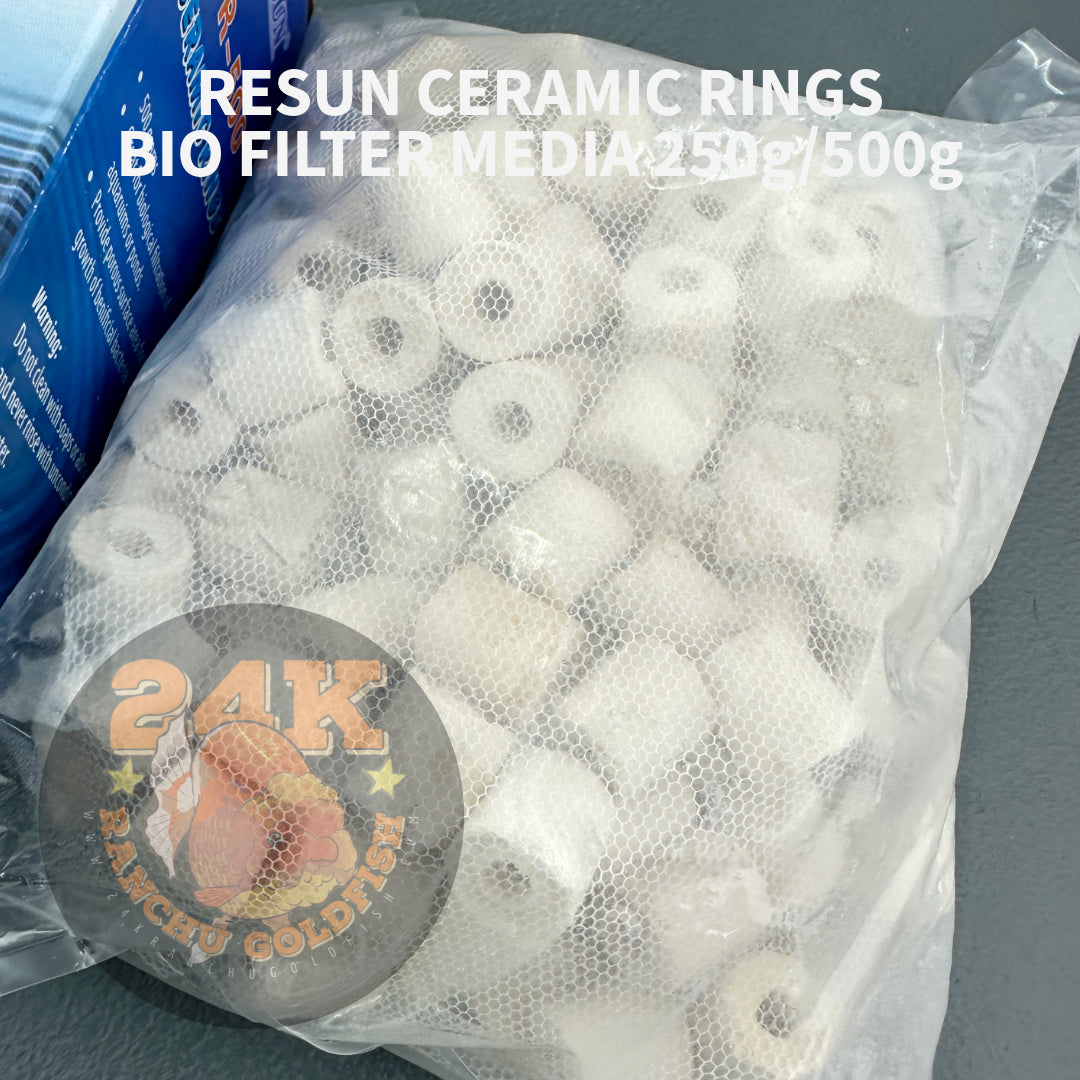 Resun Ceramic Rings Bio Filter Media for Sump Tank, Pond, Fish Tank, and Aquarium DIY Filter