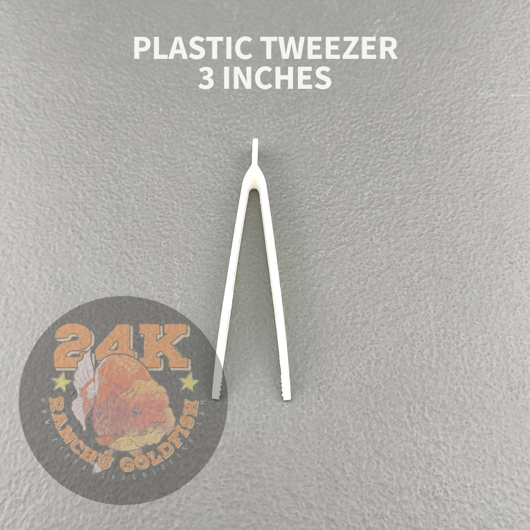 Tweezer Plastic 3 inch Curved Tip for Fish, Live Food, and Reptile Feeding Etc