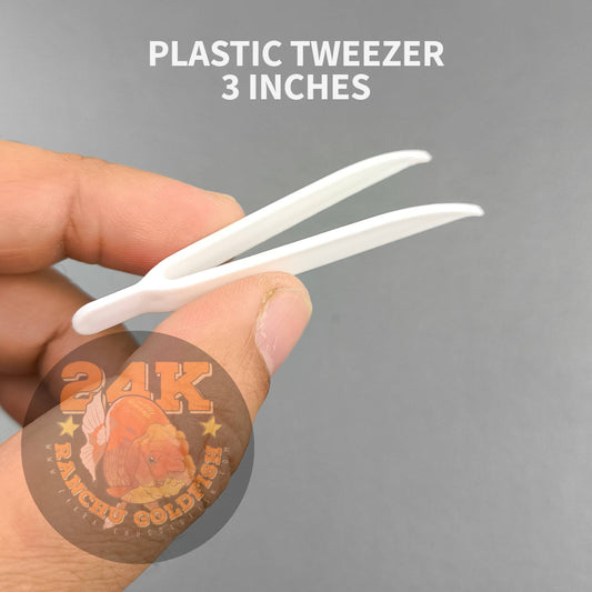 Tweezer Plastic 3 inch Curved Tip for Fish, Live Food, and Reptile Feeding Etc