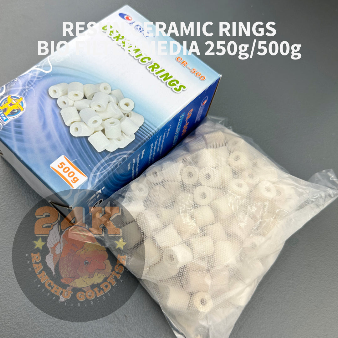 Resun Ceramic Rings Bio Filter Media for Sump Tank, Pond, Fish Tank, and Aquarium DIY Filter